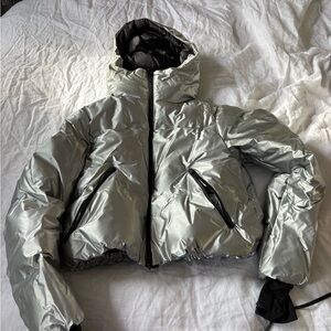 Zara silver ski jacket